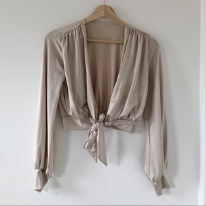 Champagne wrap top